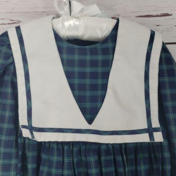 The Children’s Hour Jon Briggs Plaid Peasant Dress Size 5 Made in USA - Picture 6 of 8